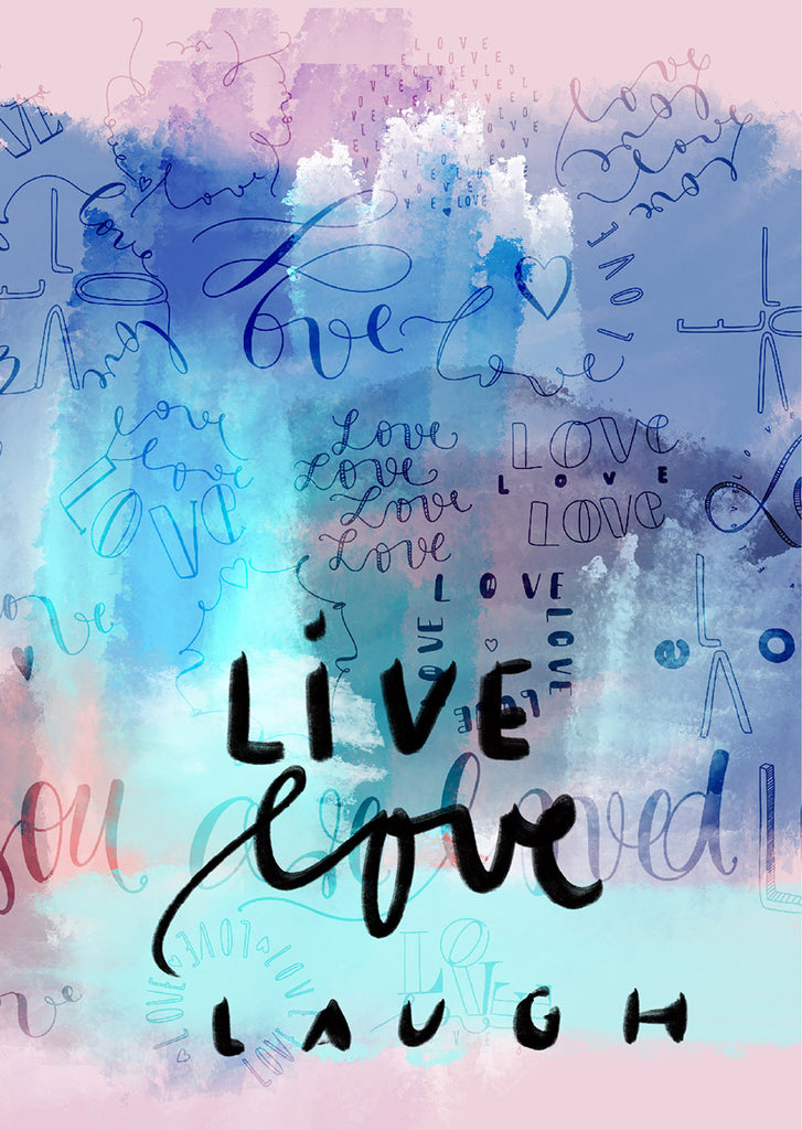 Plakat "Live, love, laugh"